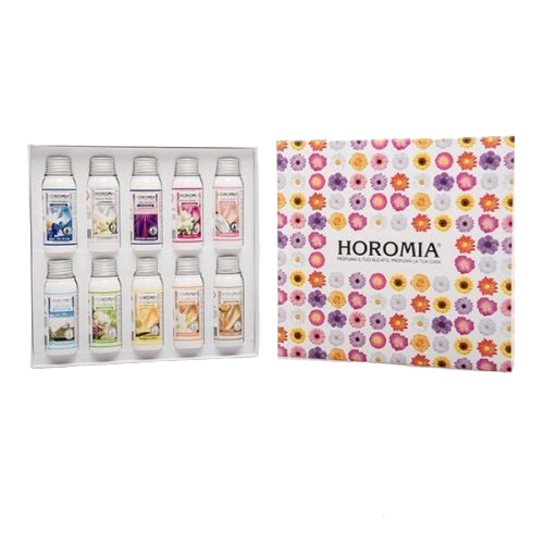 Wasparfum cadeaupakket 10 flesjes van 50ml flowers - Horomia