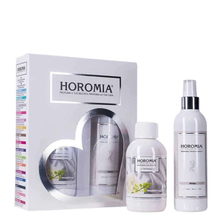 Cadeauset White wasparfum en textielspray 250ml - Horomia