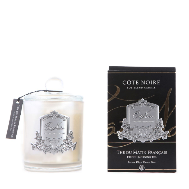 Geurkaars-French-morning-tea-zilver-Cote-Noire