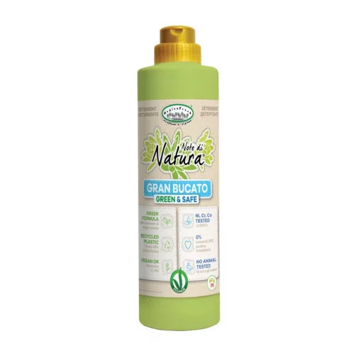 Note di Natura GREEN & SAFE wasmiddel voor wit en gekleurde was, 750 ml