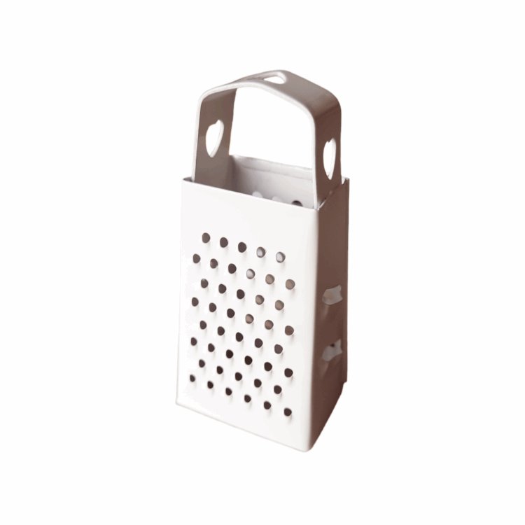Mini rasp WIT met hartje 7.5 cm voor amberblokjes