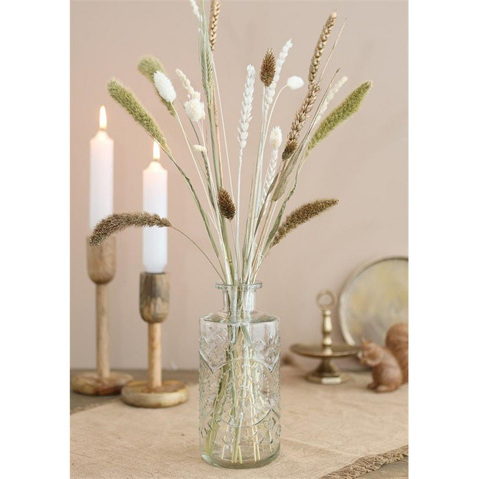 Prachtige fles 21cm hoog kristal motief