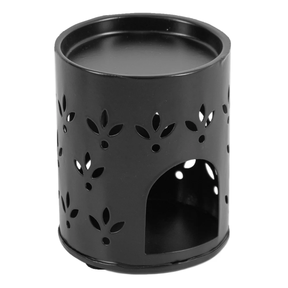 Waxwarmer zwart metaal 8,5x9,5cm | waxbrander | geurbrander - hb5890