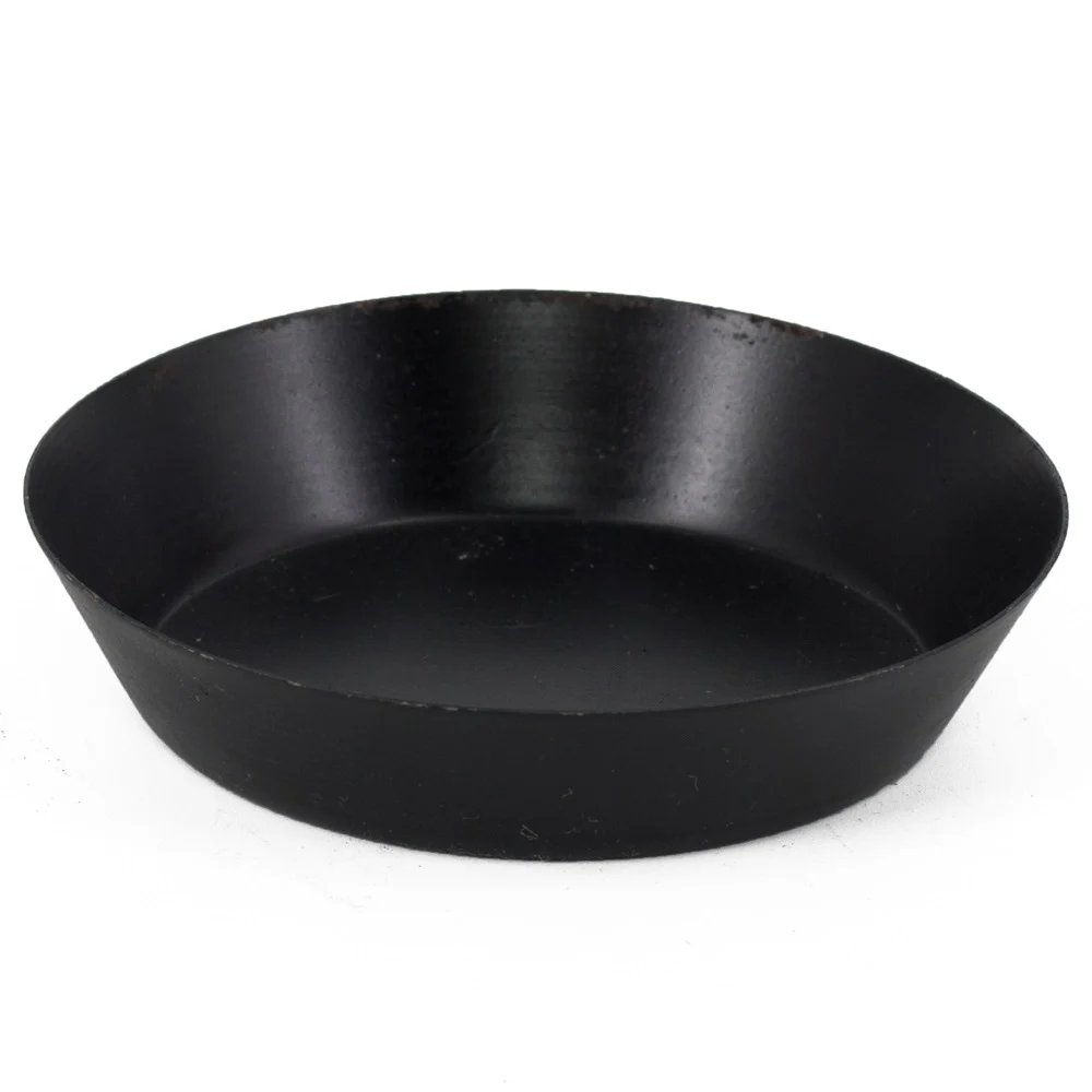 Schaaltje zwart 10cm metaal hb4917