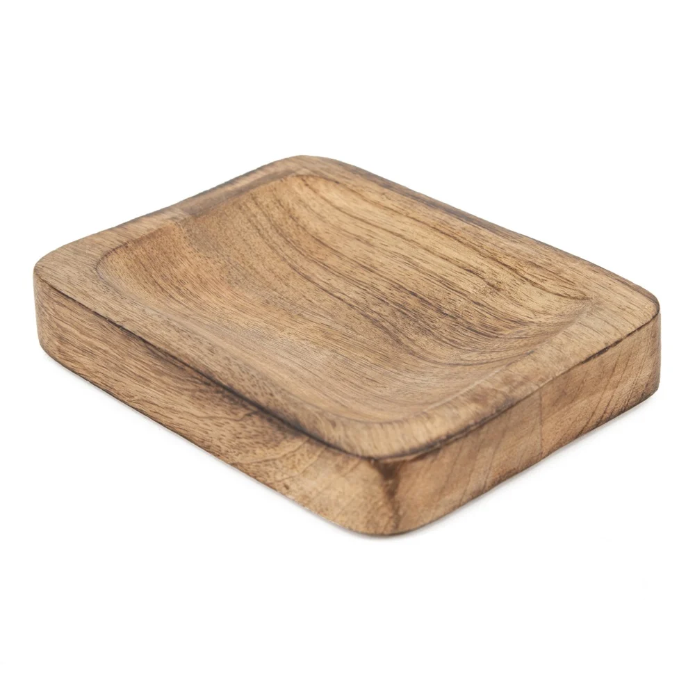 Massief houten schaaltje 15x11cm rechthoekig – wt0503