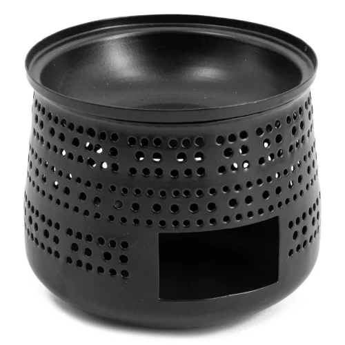 Waxwarmer 20x10 cm zwart metaal | waxbrander | geurbrander - hb5799