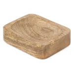 Massief houten schaaltje 10x7.8cm rechthoekig small - wt0501