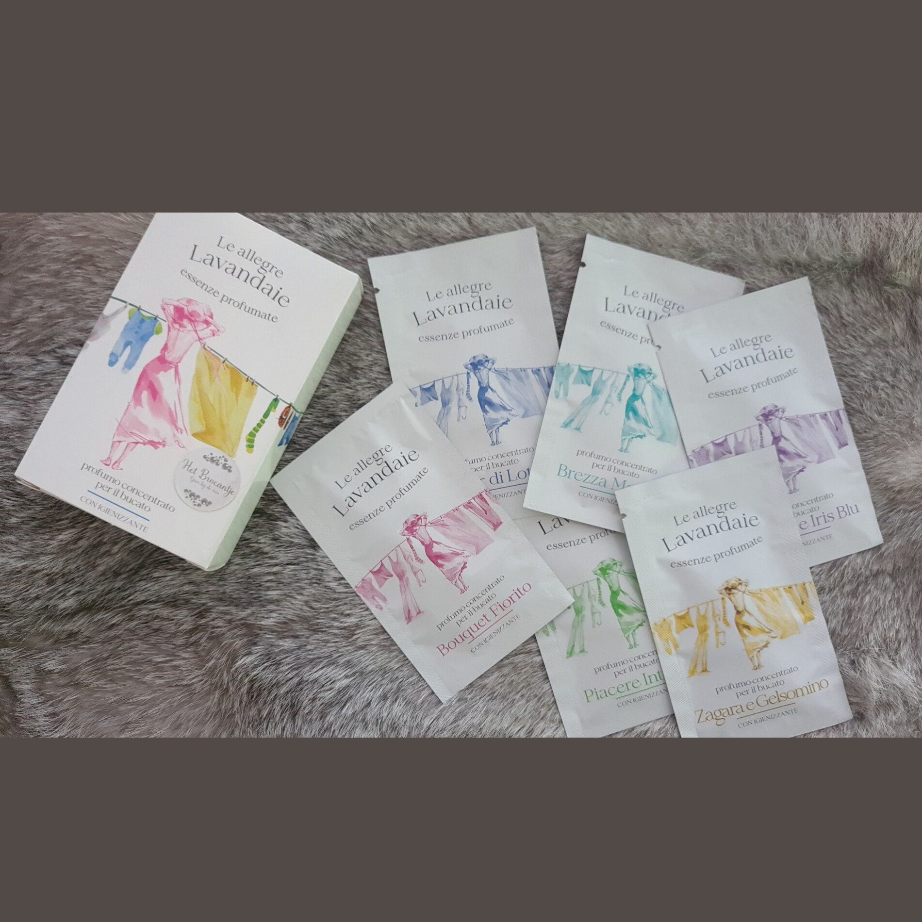 Wasparfum proefpakket met 6 zakjes van 10ml – Le Allegre Lavadaie
