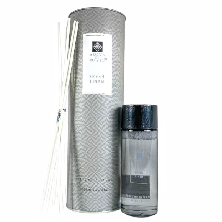 Geurstokjes FRESH LINEN 100ml in luxe koker cadeauverpakking