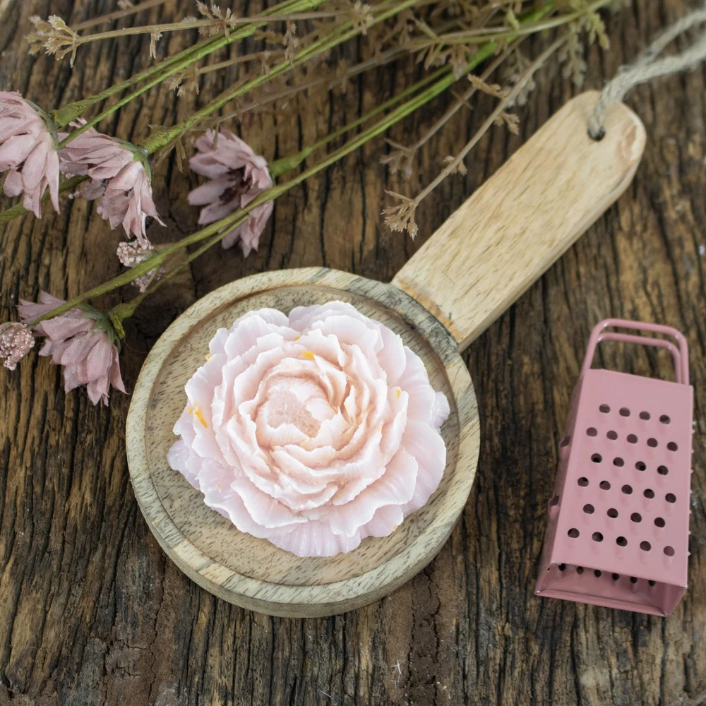 Geur Roos PINK geurblokje in bloemvorm van Marokkaanse amberblokjes