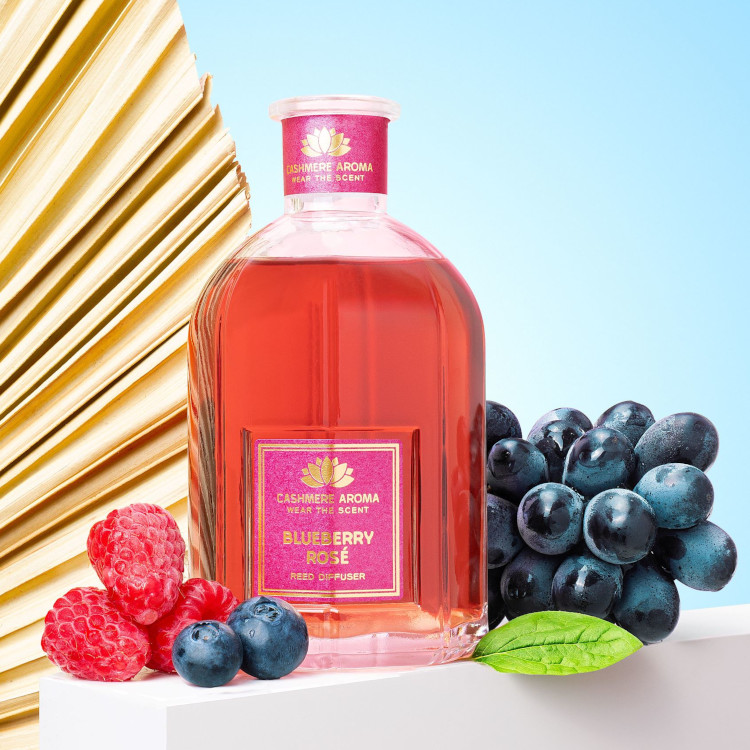 Geurstokjes Blueberry Rosé 250ml - Cashmere Aroma