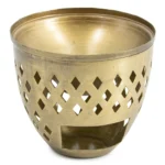 Waxwarmer 11x9cm GOUD metaal | waxbrander | geurbrander - hb5796