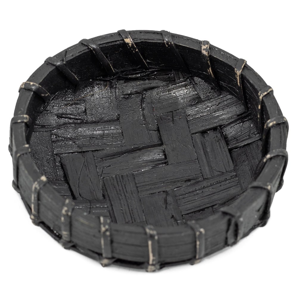 Bamboe schaaltje zwart 9cm rond - rg2095