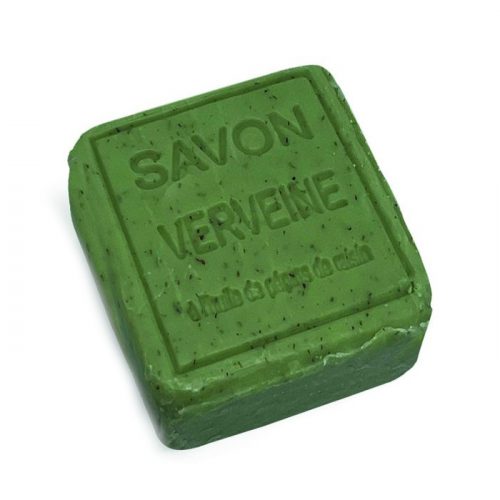 Zeep kubus VERBENA exfoliërend met amandelolie 260gr en 7x7x5cm - Savon de Provence