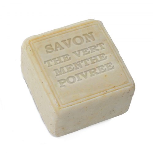 Zeep kubus Groene Thee Pepermunt exfoliërend 260gr en 7x7x5cm - Savon de Provence