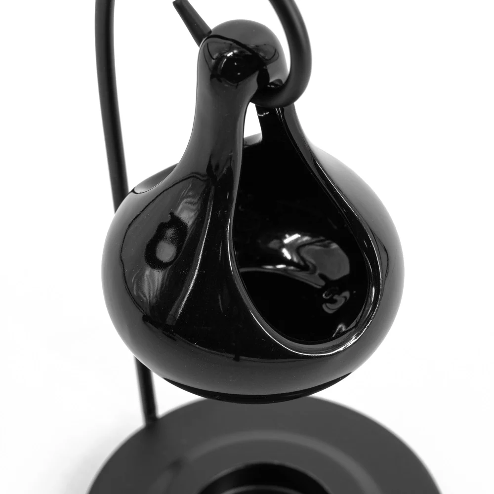 Waxwarmer hangend 19x10 cm met zwart keramisch bakje | waxbrander | geurbrander - gb2430