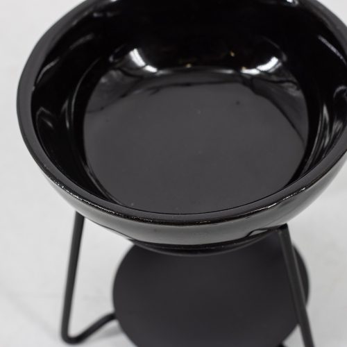 Waxwarmer 12x10 cm met zwart keramisch bakje | waxbrander | geurbrander - gb2436