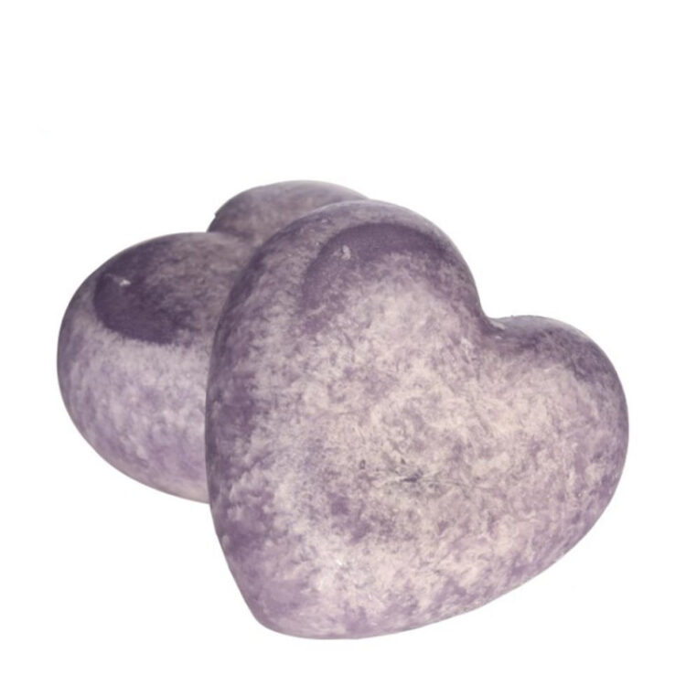 Lavendel 3 geurblokjes in hartjes vorm - amberblokjes uit Marokko