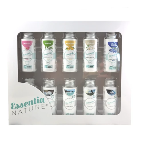Wasparfum cadeaupakket 10x 50ml speciale geuren LUXE en INTENS - Wasgeluk Essentia