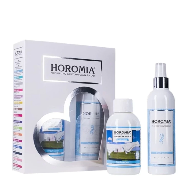 Cadeauset Fresh Cotton wasparfum en textielspray 250ml - Horomia