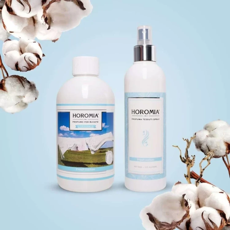 Cadeauset Fresh Cotton wasparfum en textielspray 250ml - Horomia